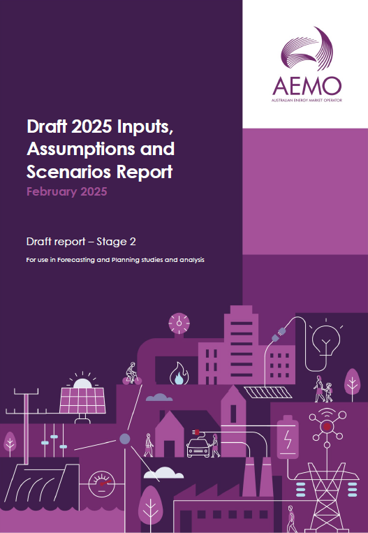 Cover of Draft 2025 Inputs, Assumptions and Scenarios Report